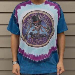 Vintage 1999 Grateful Dead Queen of Spades AOP Tie Dye Shirt — Size Large